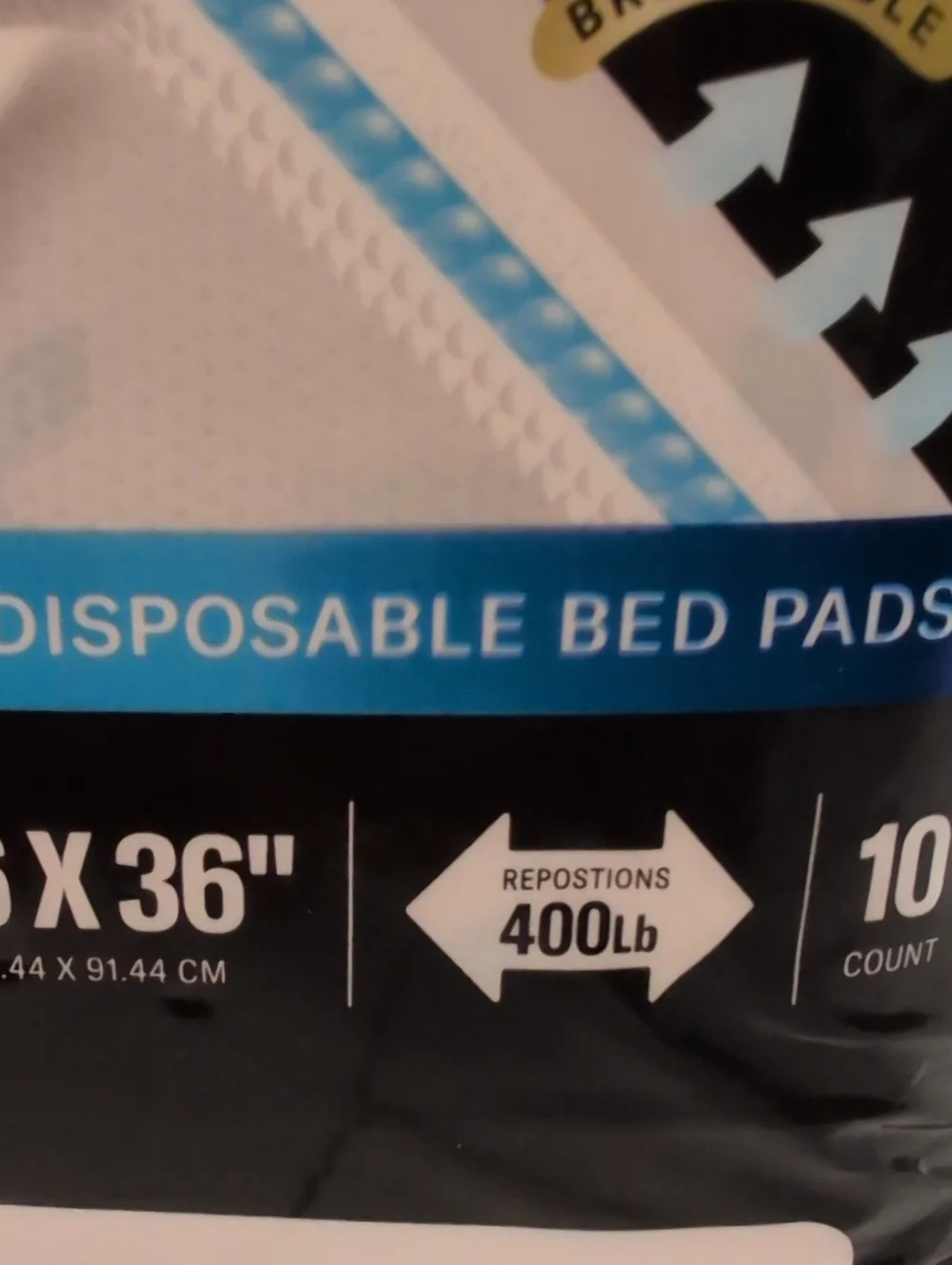 Curera Chucks Max Premium Disposable Bed Pads 10 Count 3XL 36X36
